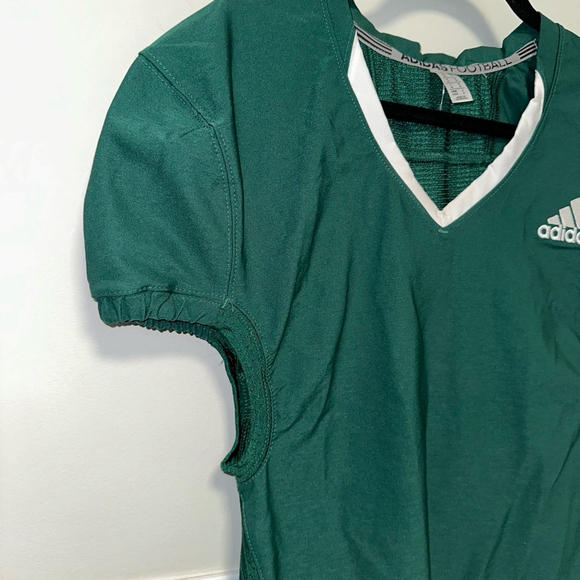 ADIDAS TECHFIT HYPED FOOTBALL Practice JERSEY Shirt Men's M Green & White NEW - Picture 3 of 16